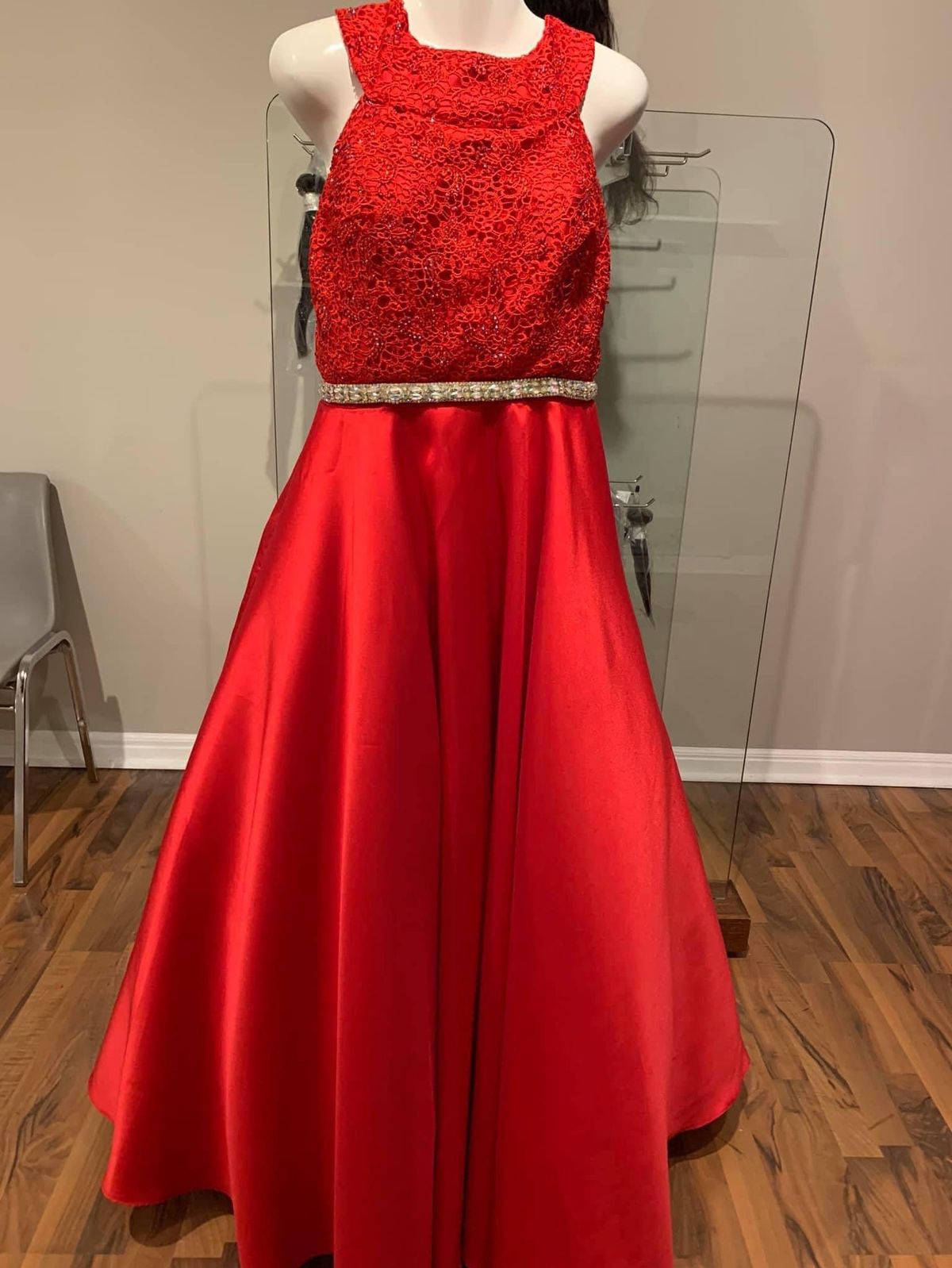 Sherri Hill Size 14 Sequined Red Ball Gown on Queenly