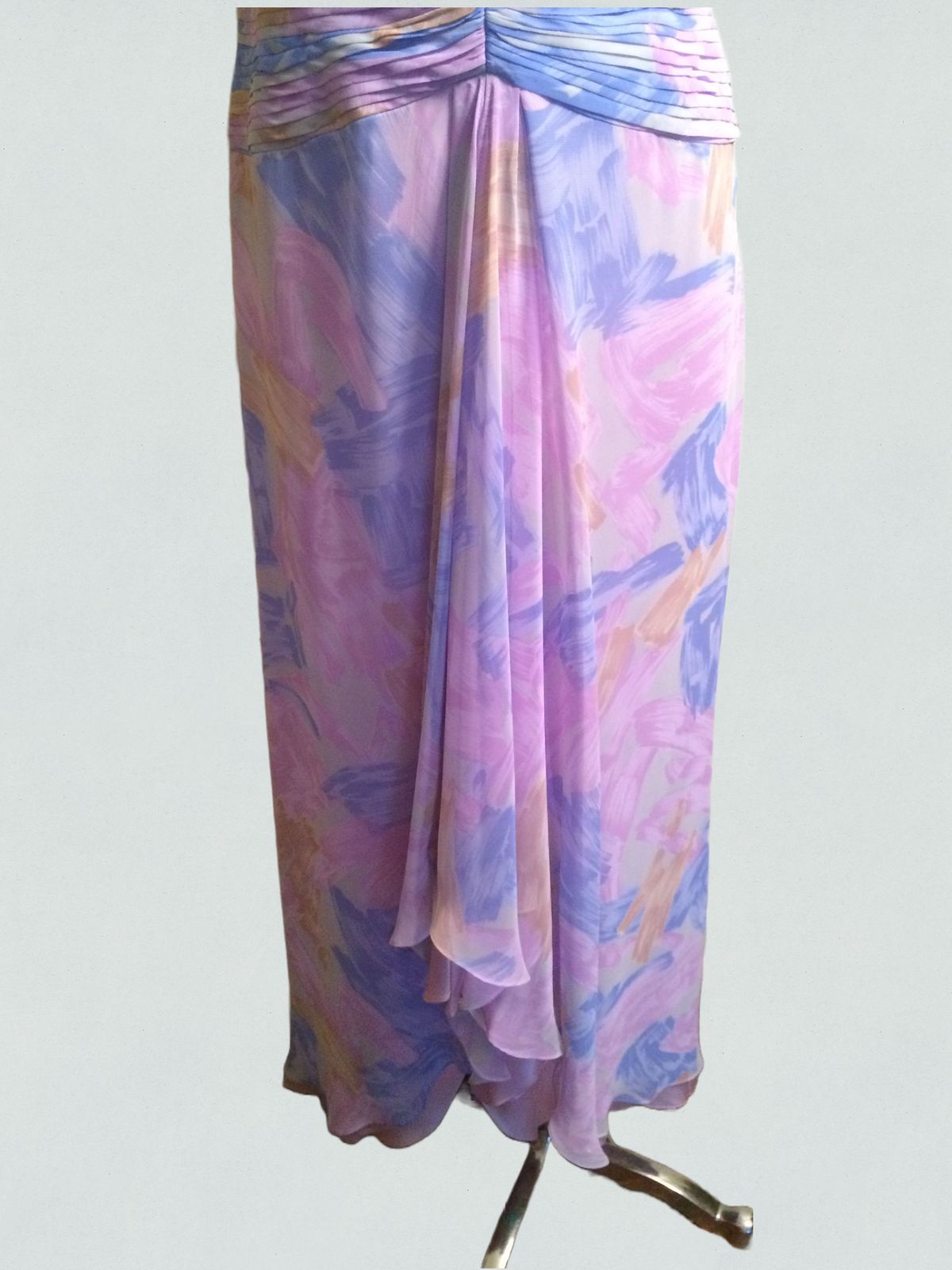 Daymor Couture Size 4 Prom Satin Multicolor Floor Length Maxi on Queenly