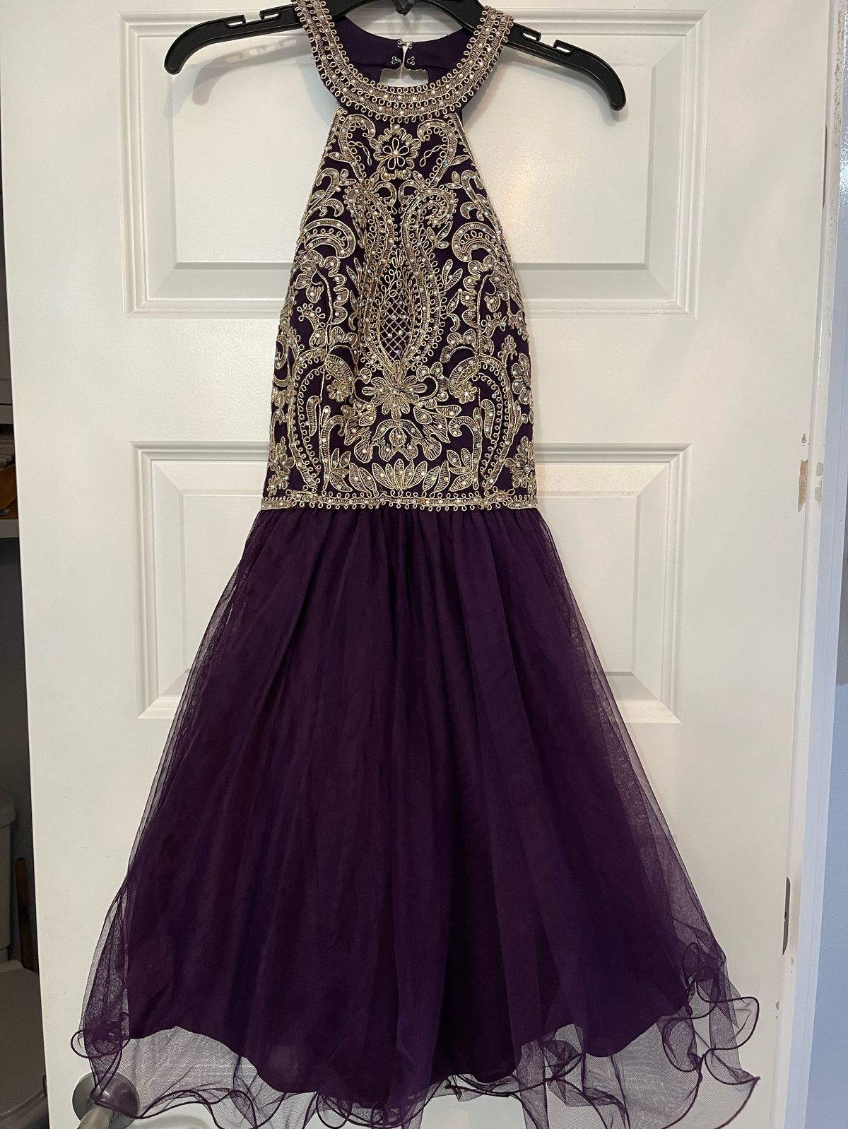 Size 0 Homecoming Purple A-line Dress on Queenly