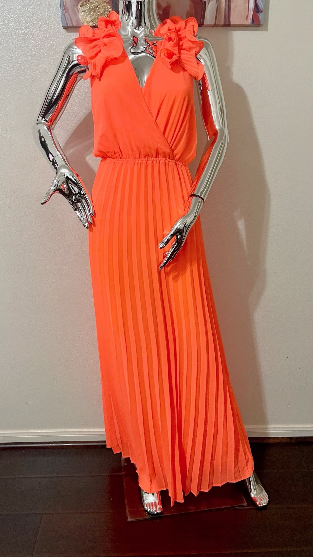 Size 14 Orange A-line Dress on Queenly