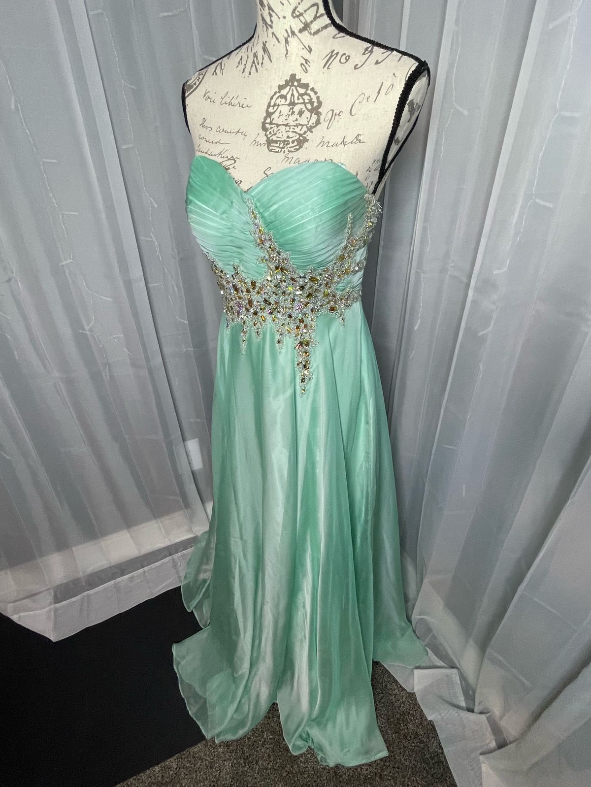 Colors Size 6 Prom Turquoise Blue Floor Length Maxi on Queenly