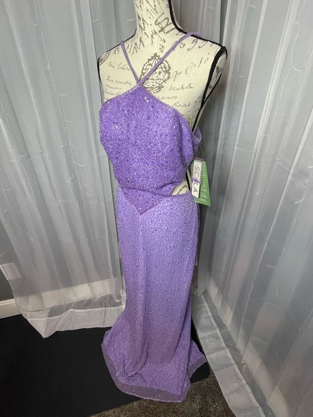 Scala Size 12 Prom Satin Purple Floor Length Maxi on Queenly