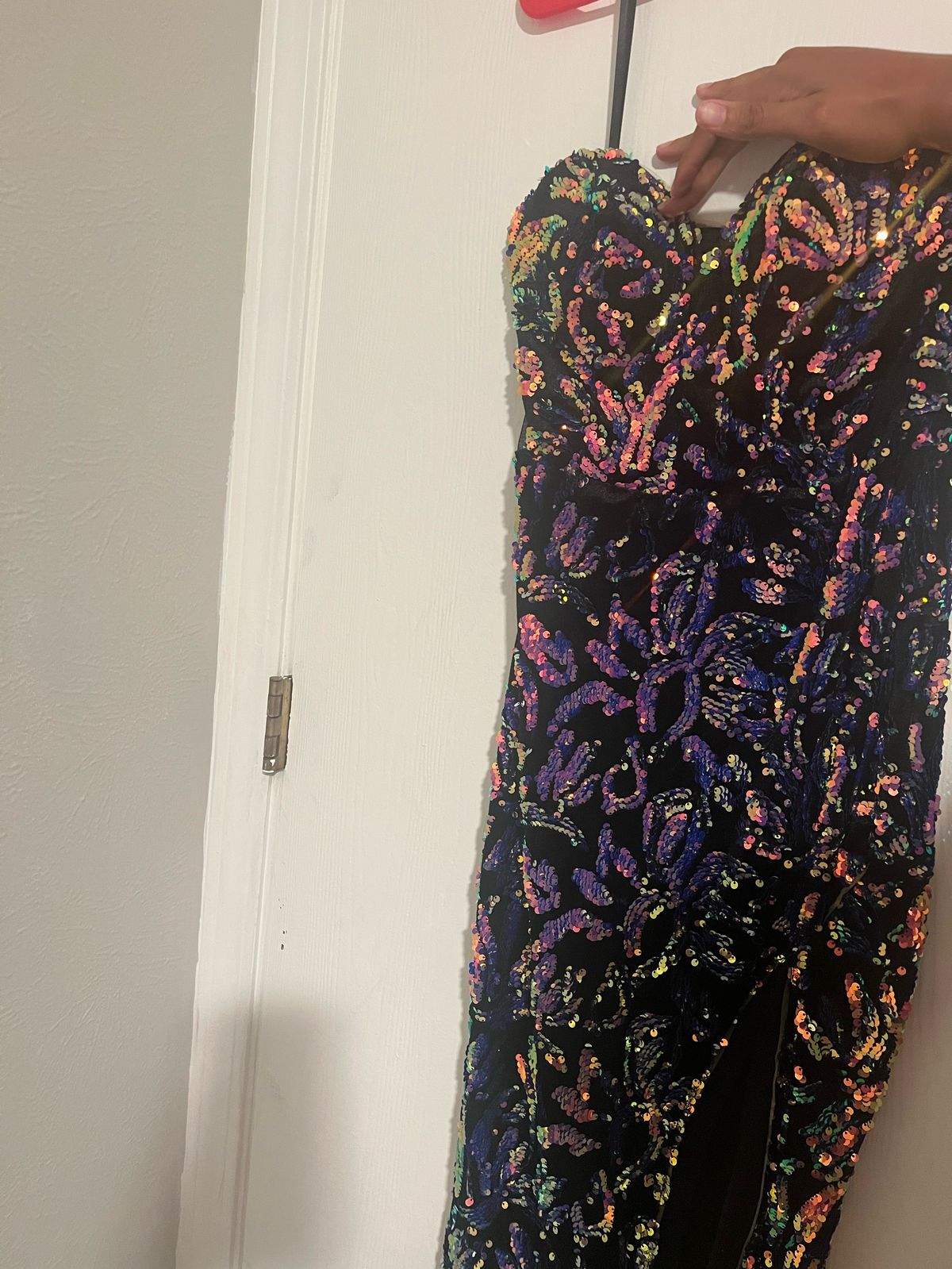 Size 4 Strapless Multicolor Floor Length Maxi on Queenly
