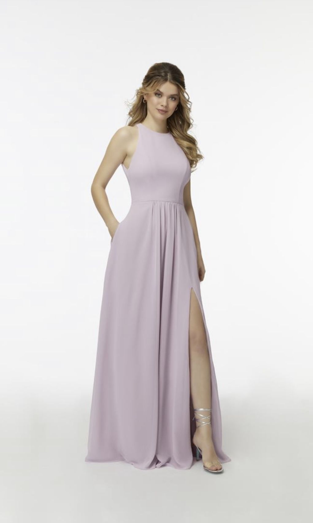 Size 8 Bridesmaid Light Pink Side Slit Dress on Queenly