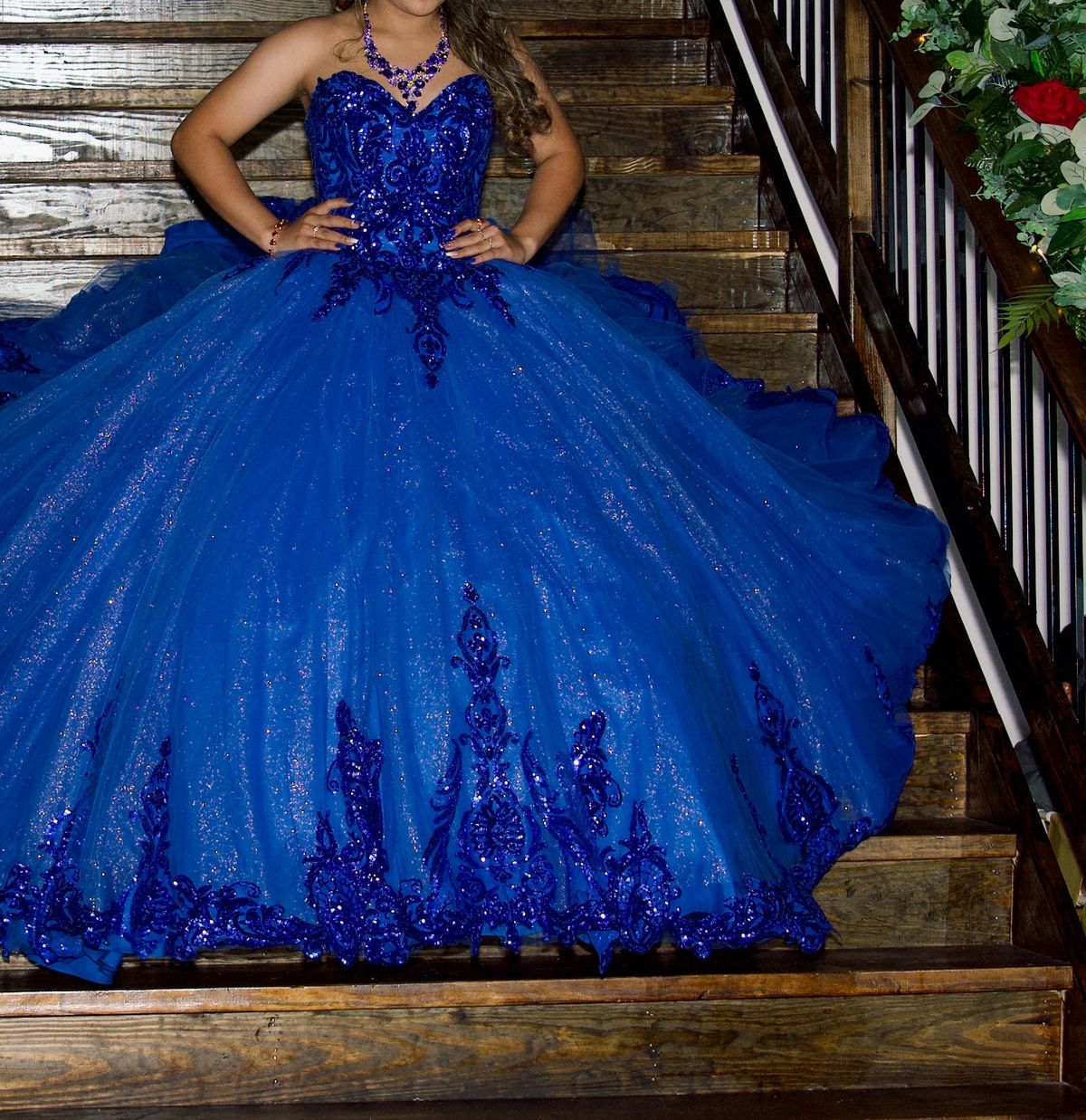 Madeline Gardner Size 6 Royal Blue Ball Gown on Queenly
