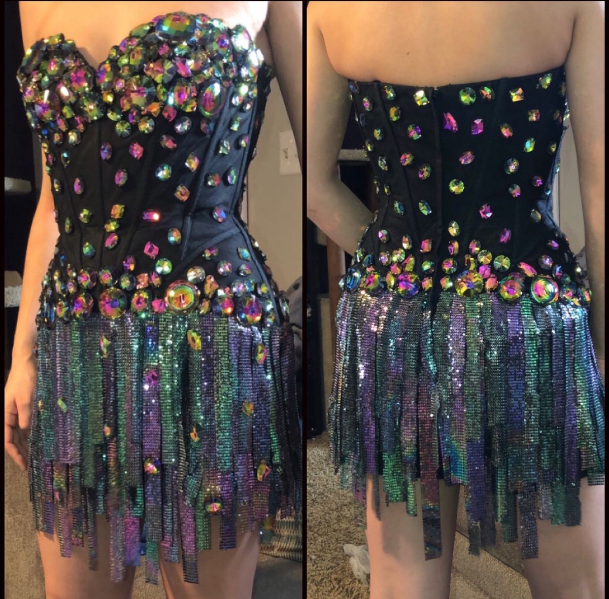 Sherri Hill Size 2 Pageant Sequined Multicolor Cocktail Dress on Queenly
