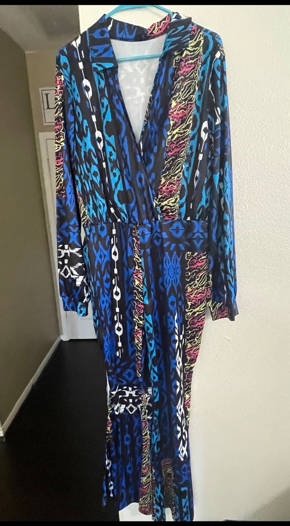 Size 14 Blue Formal Jumpsuit on Queenly