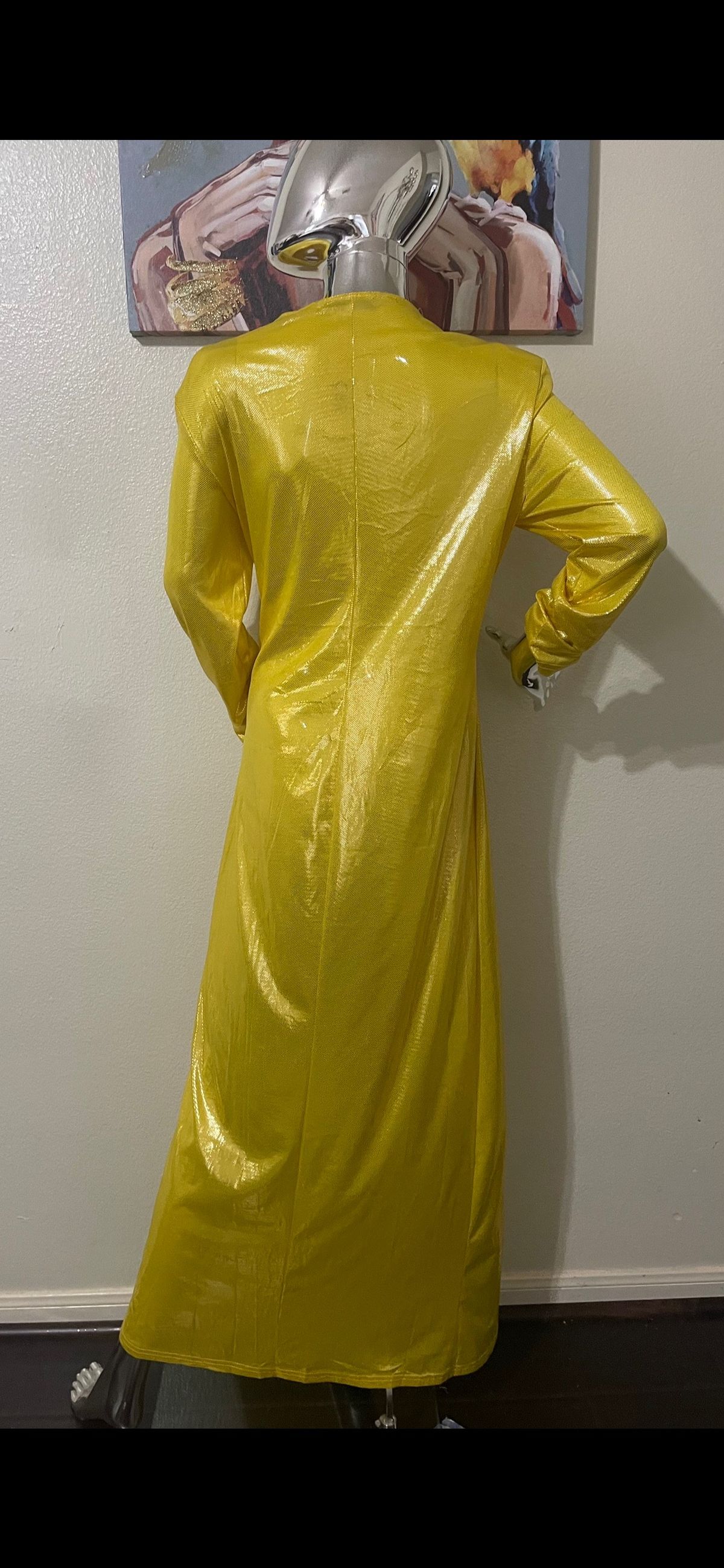 Size 14 Yellow Floor Length Maxi on Queenly