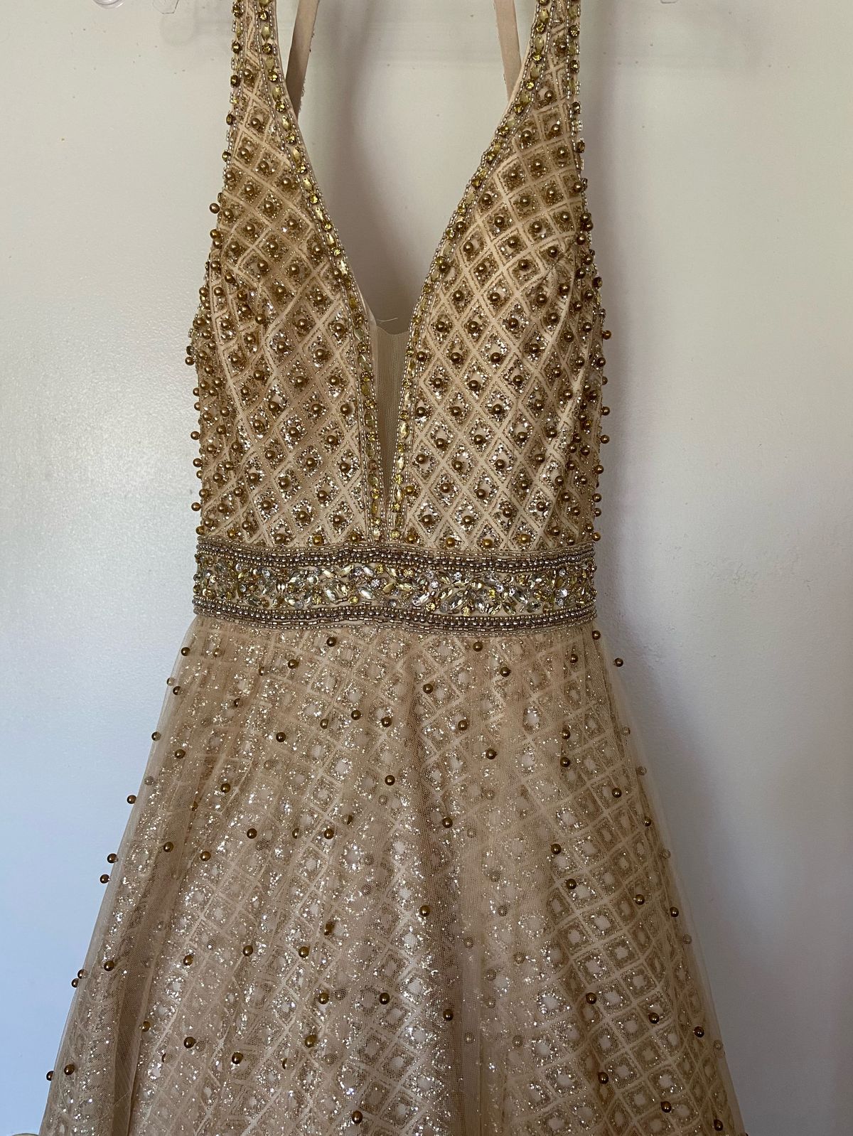 Colours Dress Girls Size 8 Prom Gold Ball Gown on Queenly