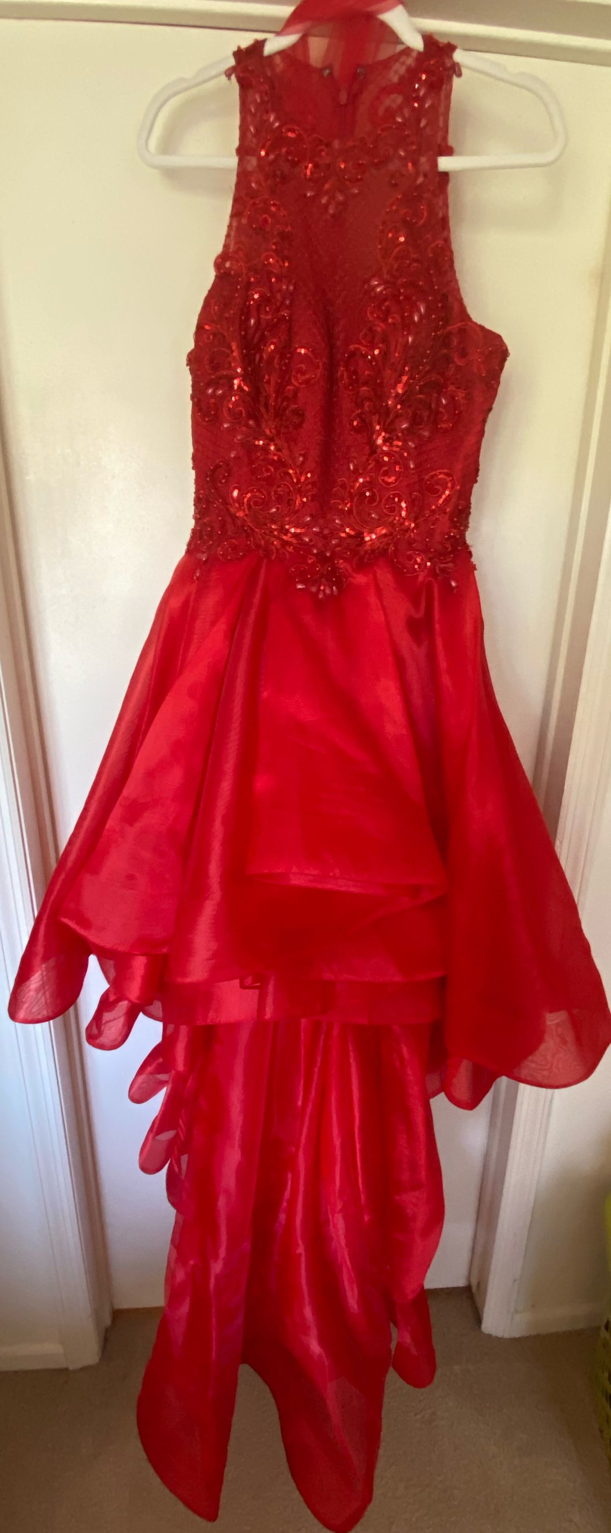 Nox Size 8 Prom Red A-line Dress on Queenly