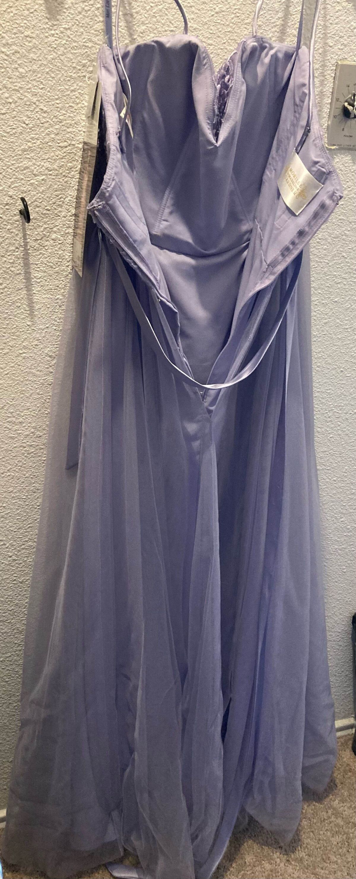 MoriLee Size 14 Purple A-line Dress on Queenly