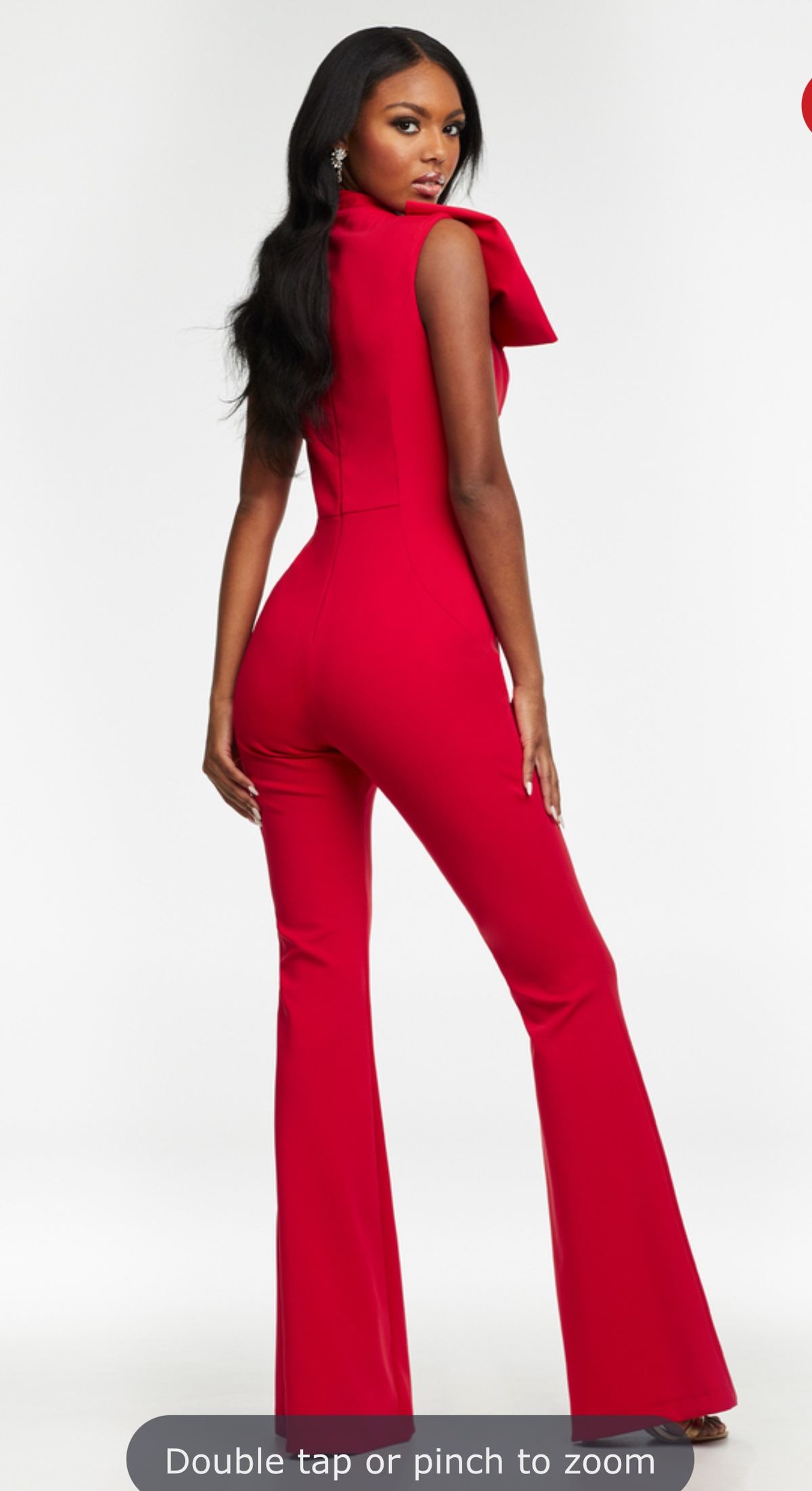 Ashley Lauren Plus Size 16 Red Formal Jumpsuit on Queenly