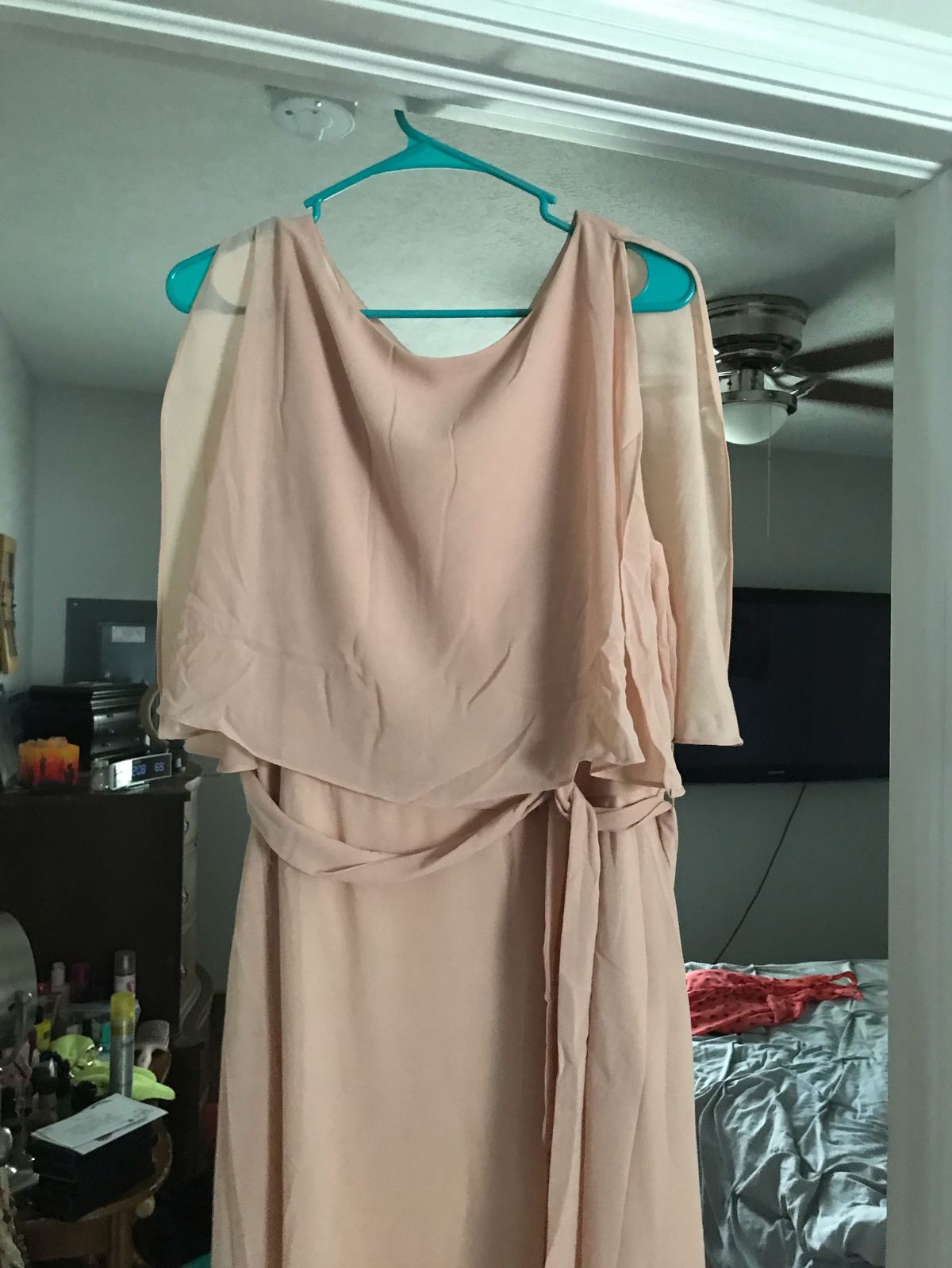 Jessica Howard Plus Size 16 Homecoming Cap Sleeve Rose Gold Floor Length Maxi on Queenly