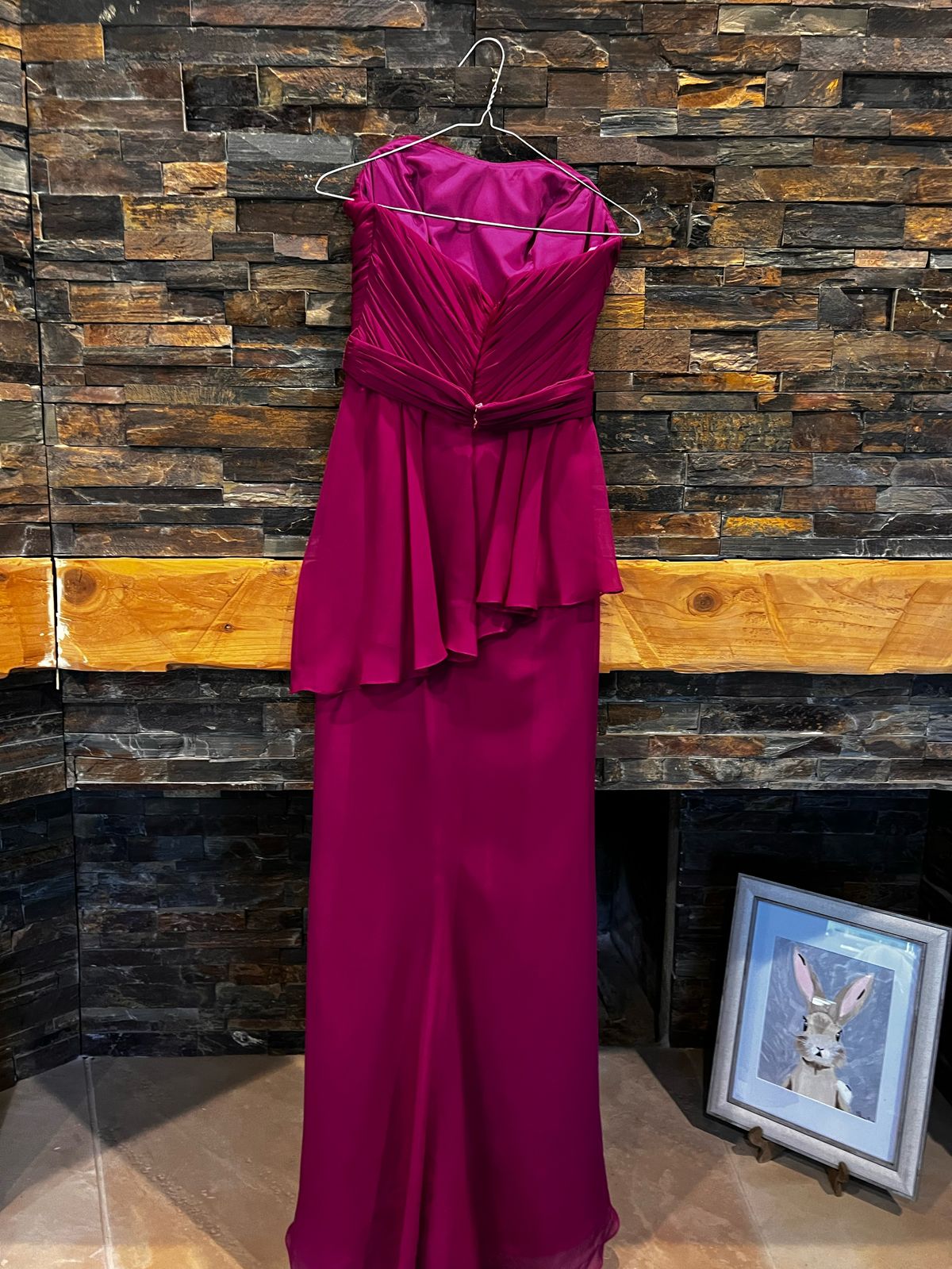 Bonny Size 6 Bridesmaid Strapless Hot Pink Floor Length Maxi on Queenly