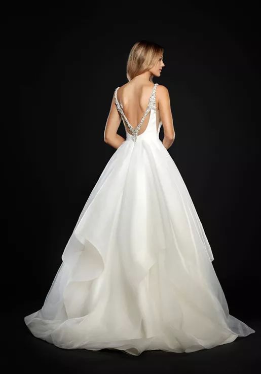 Style Dare-6704 Hayley Paige Size 8 White Ball Gown on Queenly