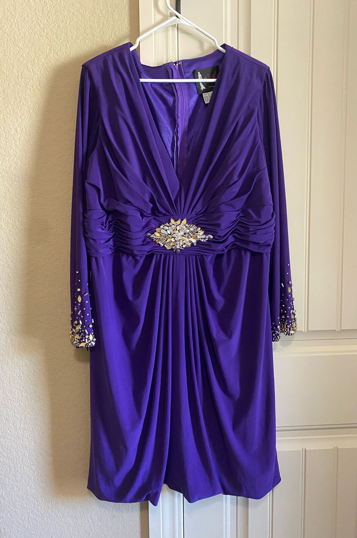 Plus Size 16 Purple Cocktail Dress on Queenly