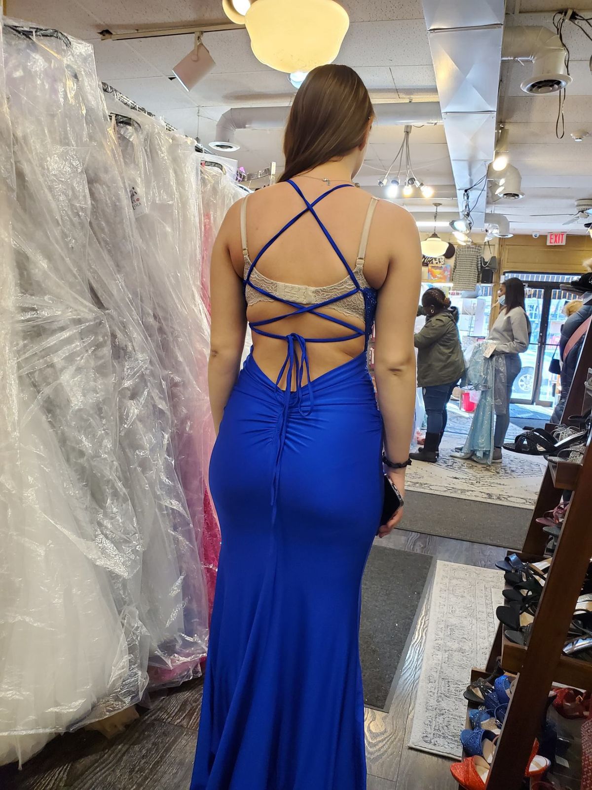 La Femme Size 6 Prom Royal Blue Mermaid Dress on Queenly
