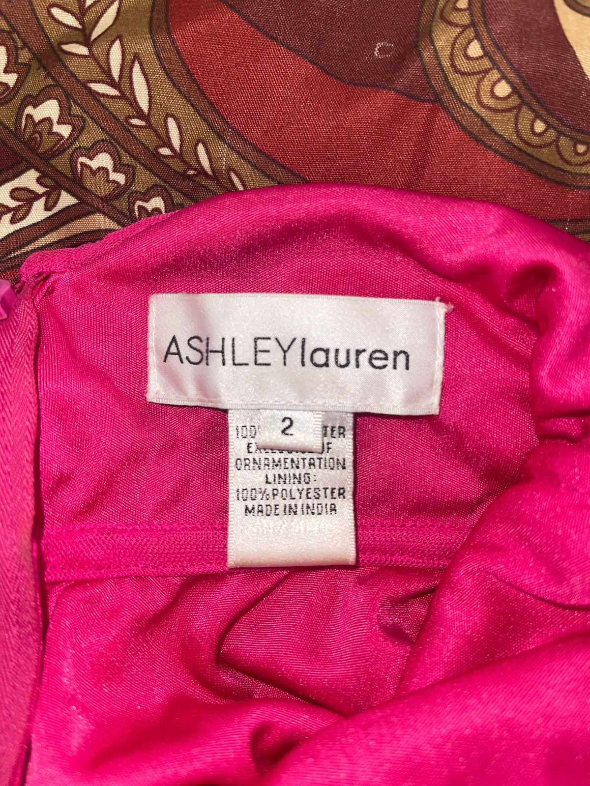 Ashley Lauren Size 2 Prom Sequined Hot Pink Cocktail Dress on Queenly