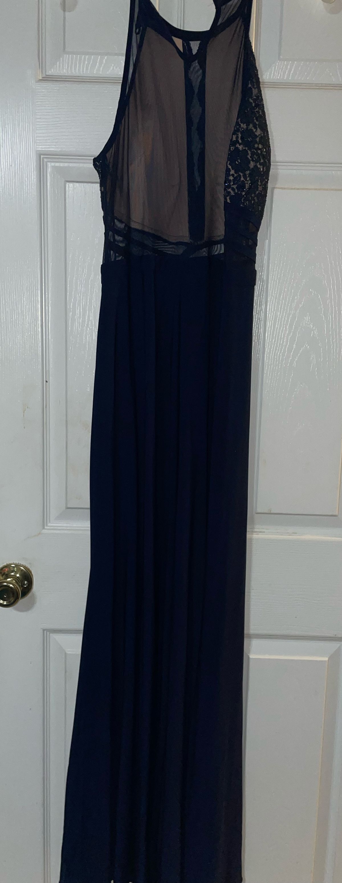 Size 12 Prom Plunge Blue Cocktail Dress on Queenly