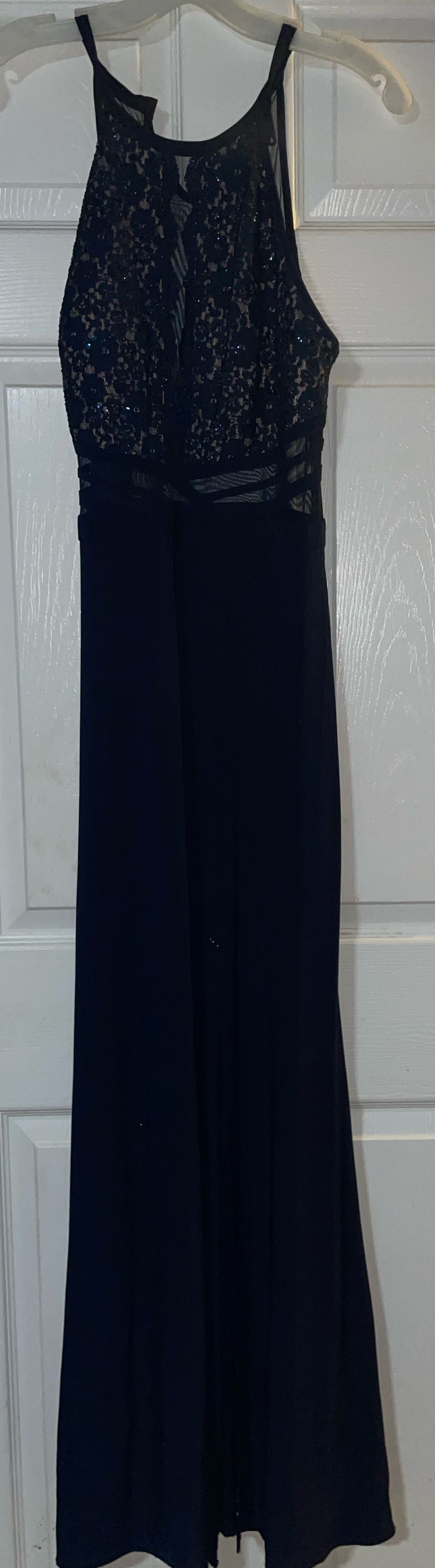 Size 12 Prom Plunge Blue Cocktail Dress on Queenly