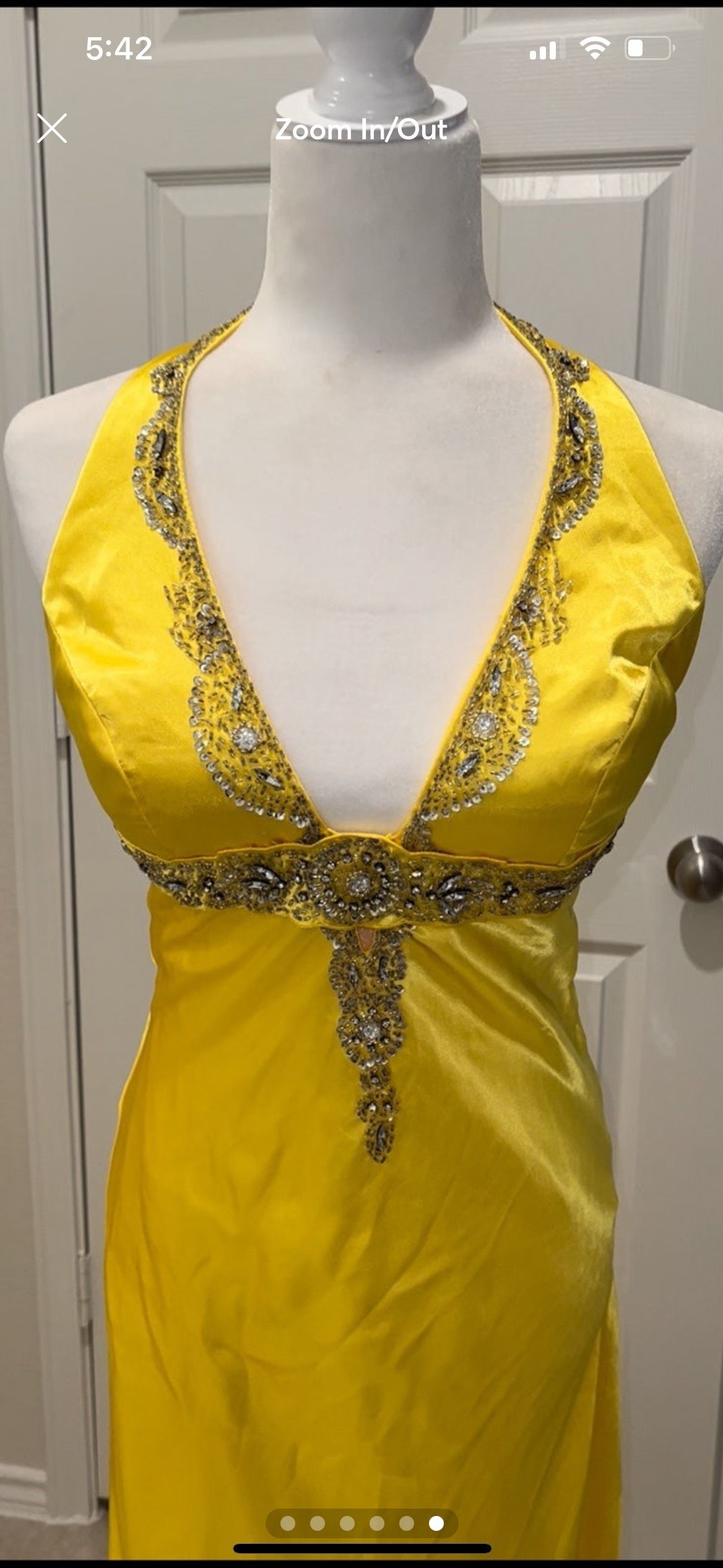 Betsy and Adam Size 8 Yellow Floor Length Maxi on Queenly