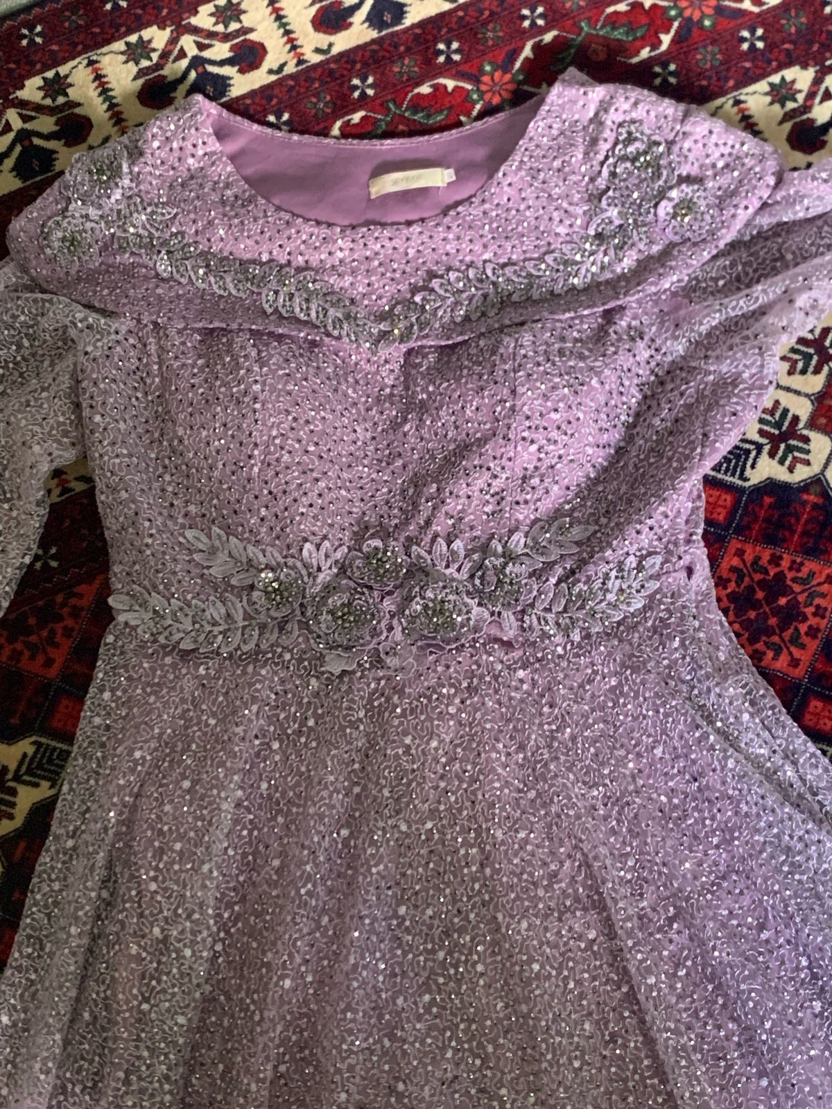 Size 14 Purple Ball Gown on Queenly