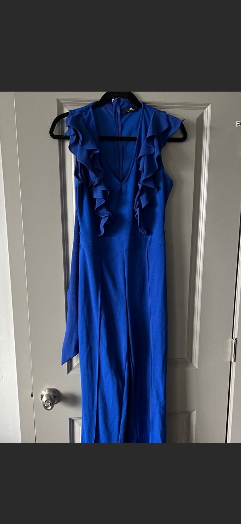 Valentine Size 6 Pageant Royal Blue Formal Jumpsuit on Queenly
