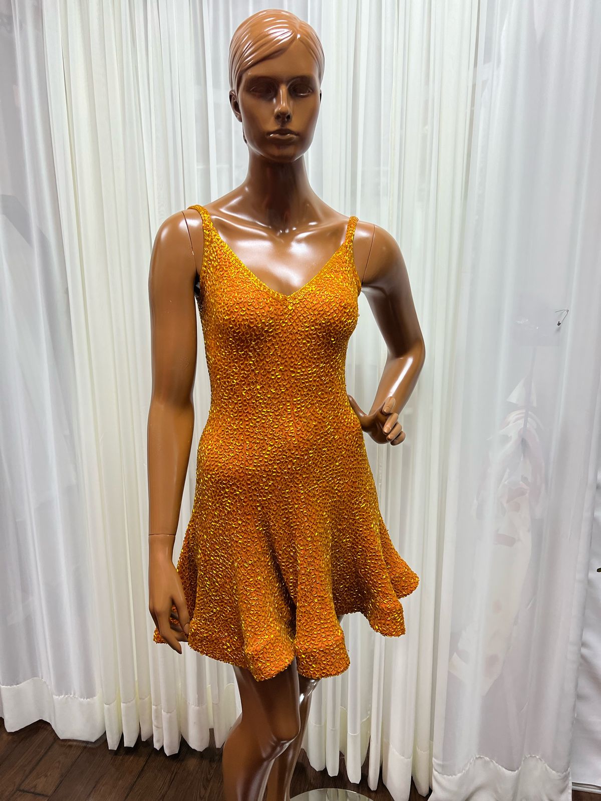 Unknown Size 6 Orange A-line Dress on Queenly