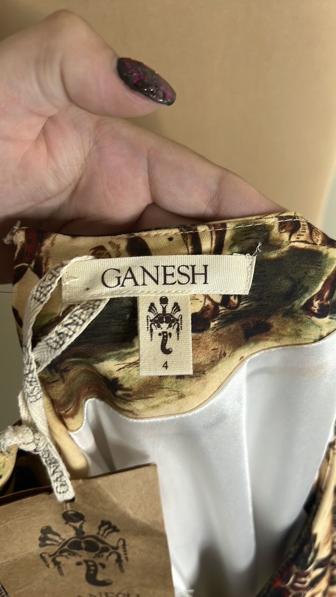 Ganesh Size 12 Wedding Guest Nude Floor Length Maxi on Queenly
