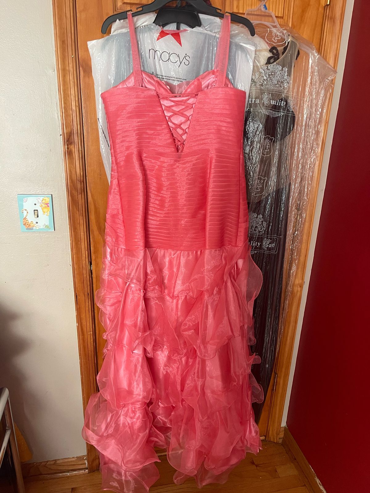 Size 14 Coral Mermaid Dress on Queenly
