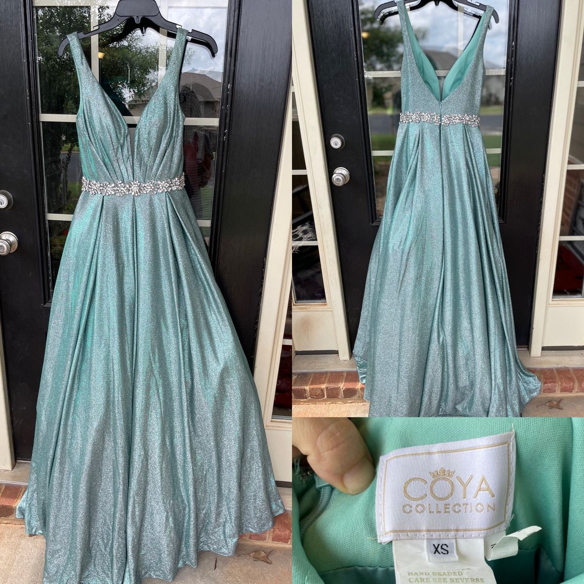 Coya Collection Size 2 Prom Green Dress With Train on Queenly