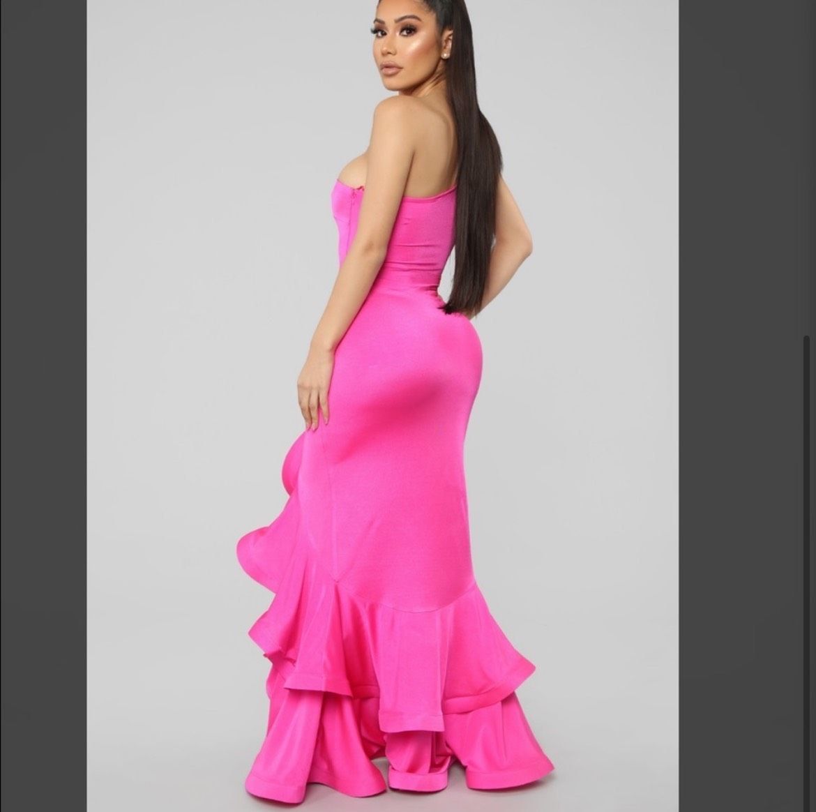 Size 0 Prom Hot Pink Floor Length Maxi on Queenly