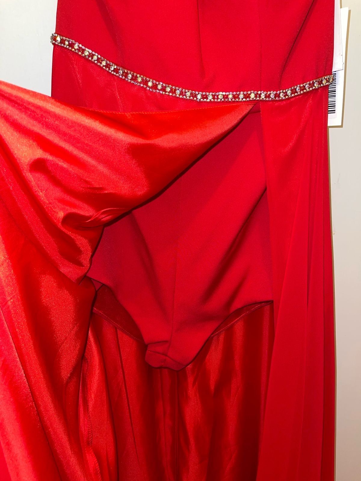 Angela and Alison Size 8 Prom Red A-line Dress on Queenly