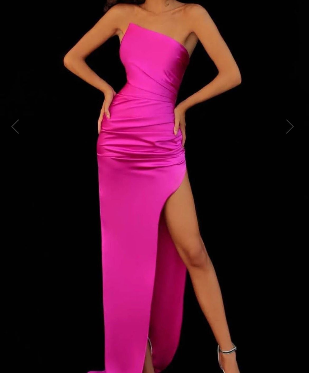 Tarik Ediz Size 0 Prom Pink Side Slit Dress on Queenly