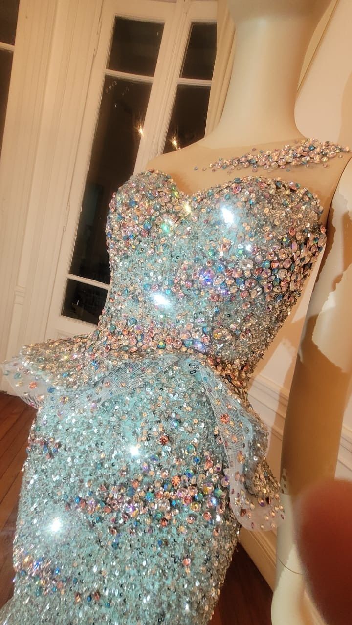 Size 2 Prom Sequined Multicolor Mermaid Dress on Queenly