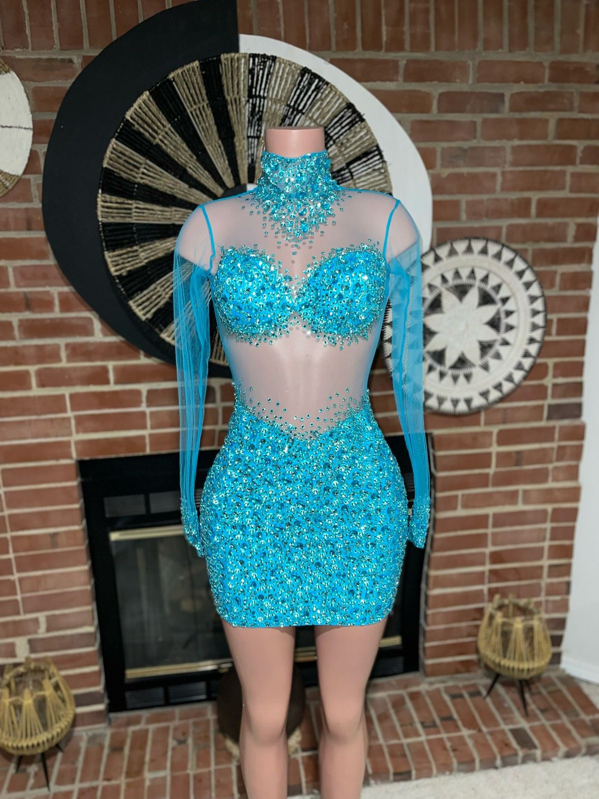 Devin Keith Collection Size 2 Homecoming Sequined Blue Cocktail Dress on Queenly