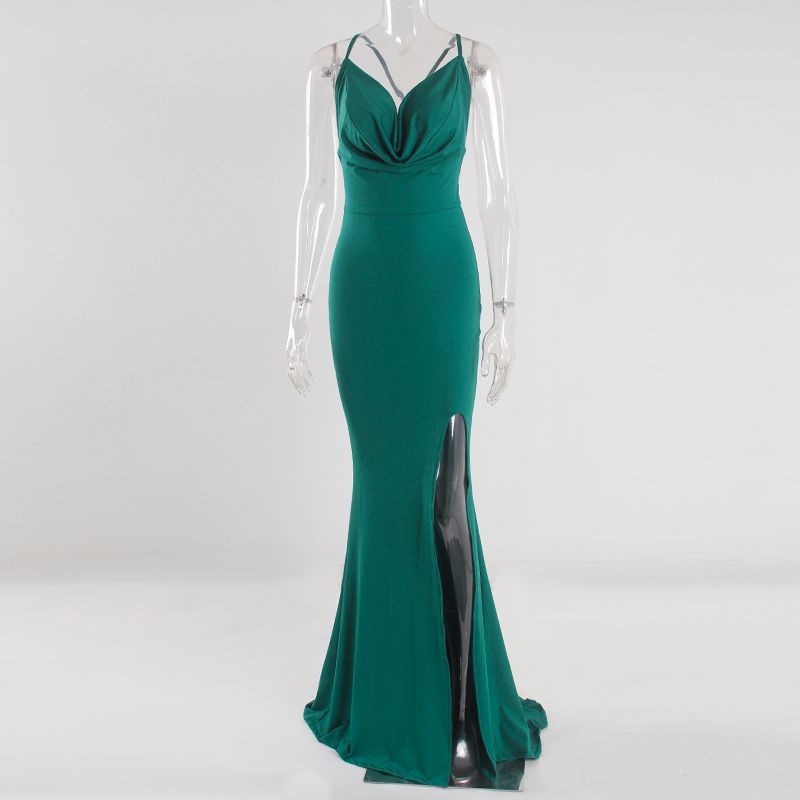 Size 10 Green Side Slit Dress on Queenly