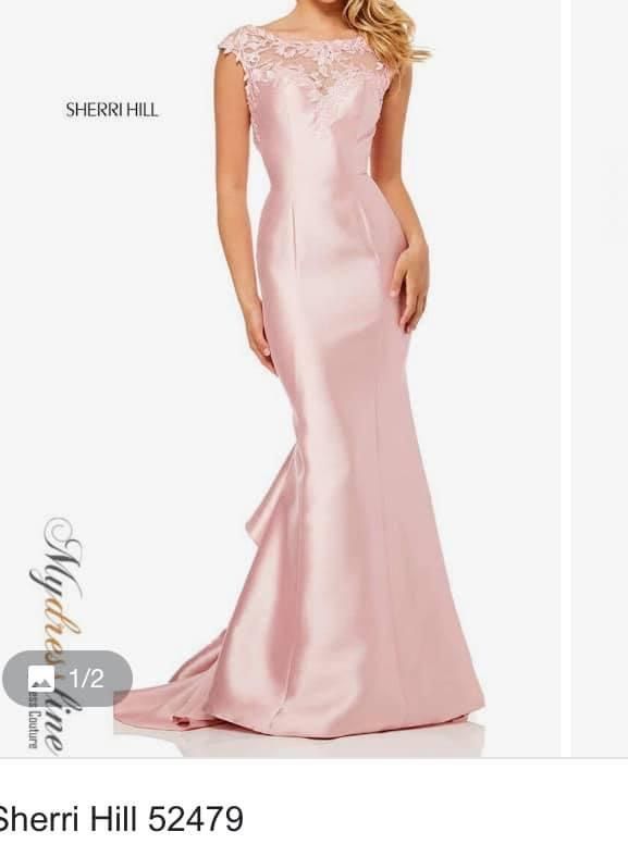 Sherri Hill Size 6 Prom Lace Light Pink Mermaid Dress on Queenly