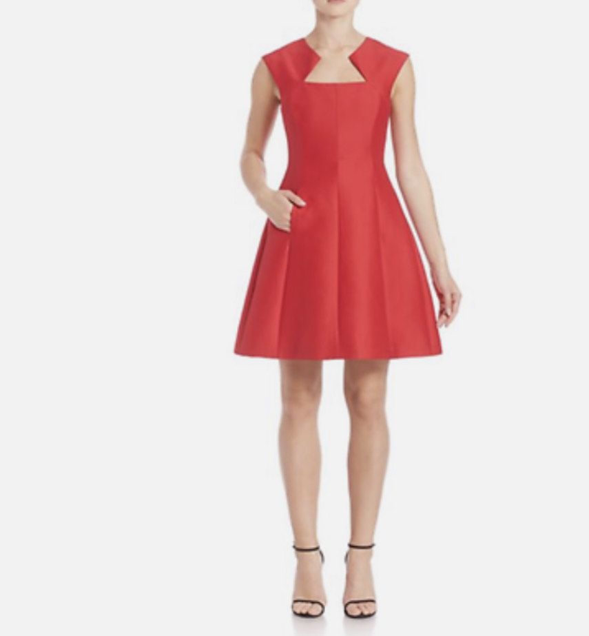 Halston Heritage Size 4 Pageant Interview Red Cocktail Dress on Queenly