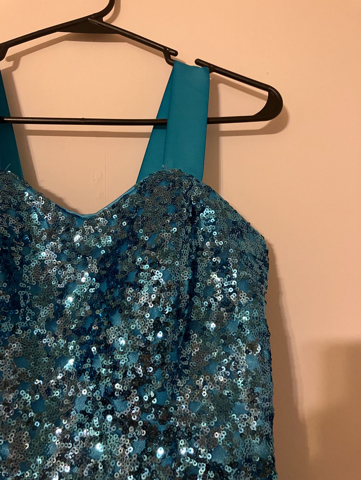Cindy USA Size 8 Homecoming Sequined Light Blue A-line Dress on Queenly