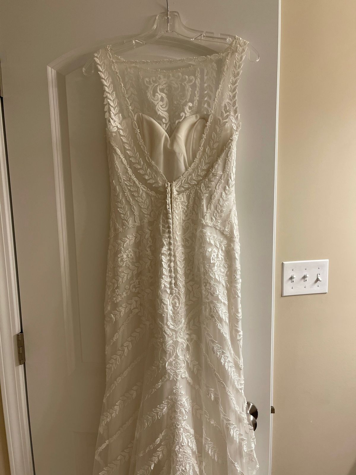 Lillian west Size 6 Wedding White Floor Length Maxi on Queenly