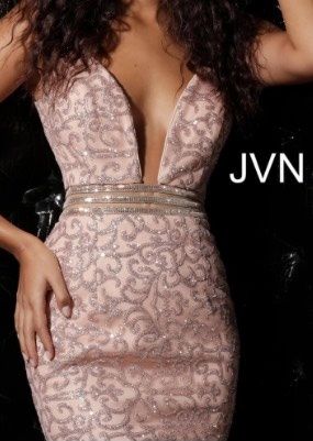 Jovani Size 2 Homecoming Rose Gold Cocktail Dress on Queenly