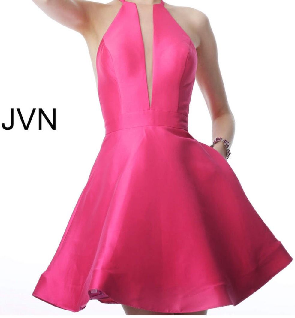 Jovani Size 00 Homecoming Hot Pink A-line Dress on Queenly