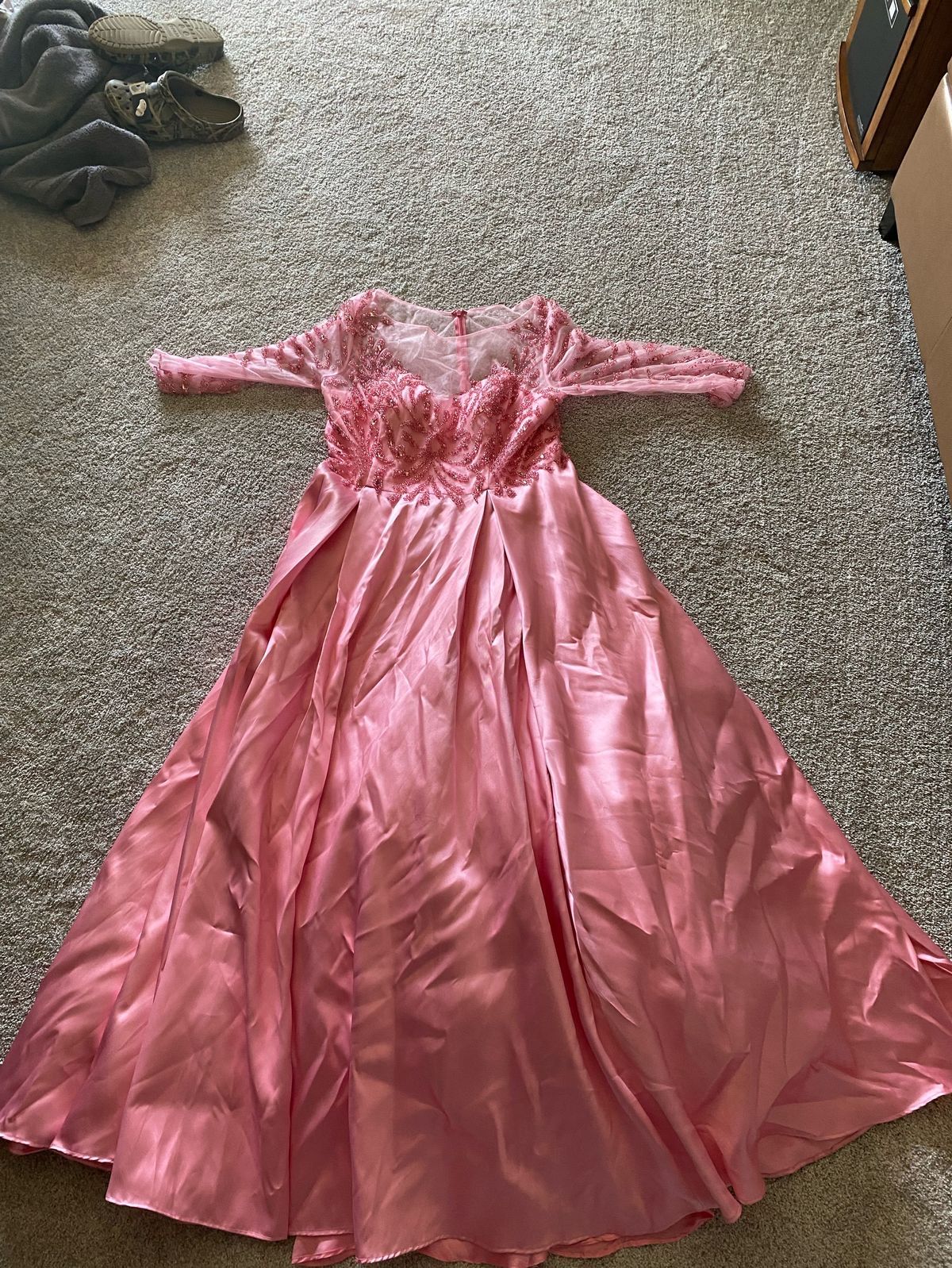 Jovani Plus Size 18 Pink Ball Gown on Queenly