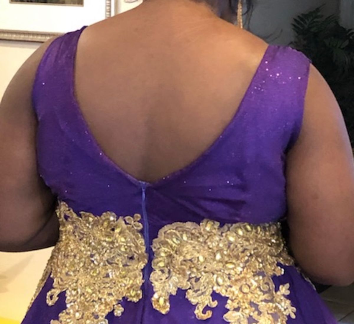 Plus Size 18 Prom Purple Ball Gown on Queenly
