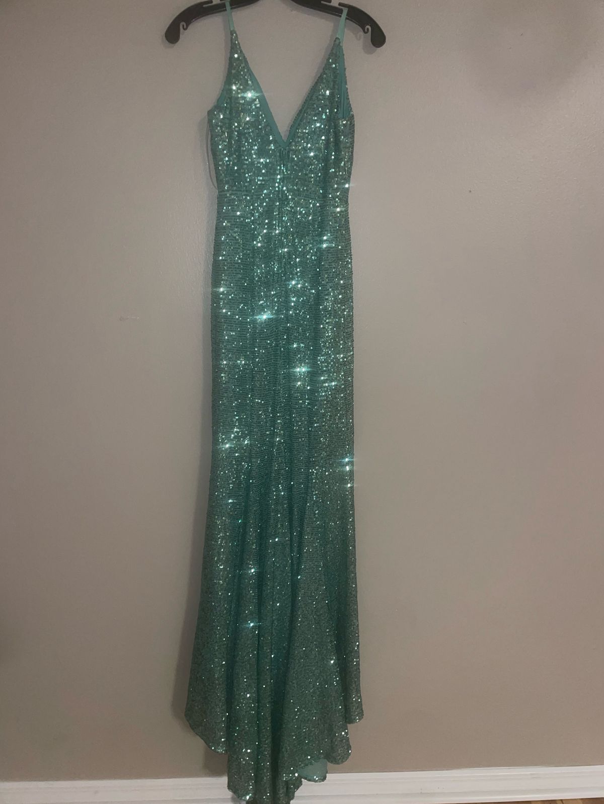 Size 0 Prom Green Floor Length Maxi on Queenly