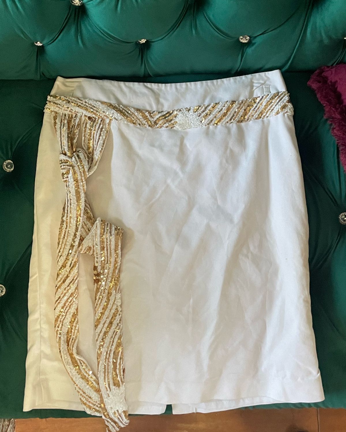 Size 8 Gold Floor Length Maxi on Queenly