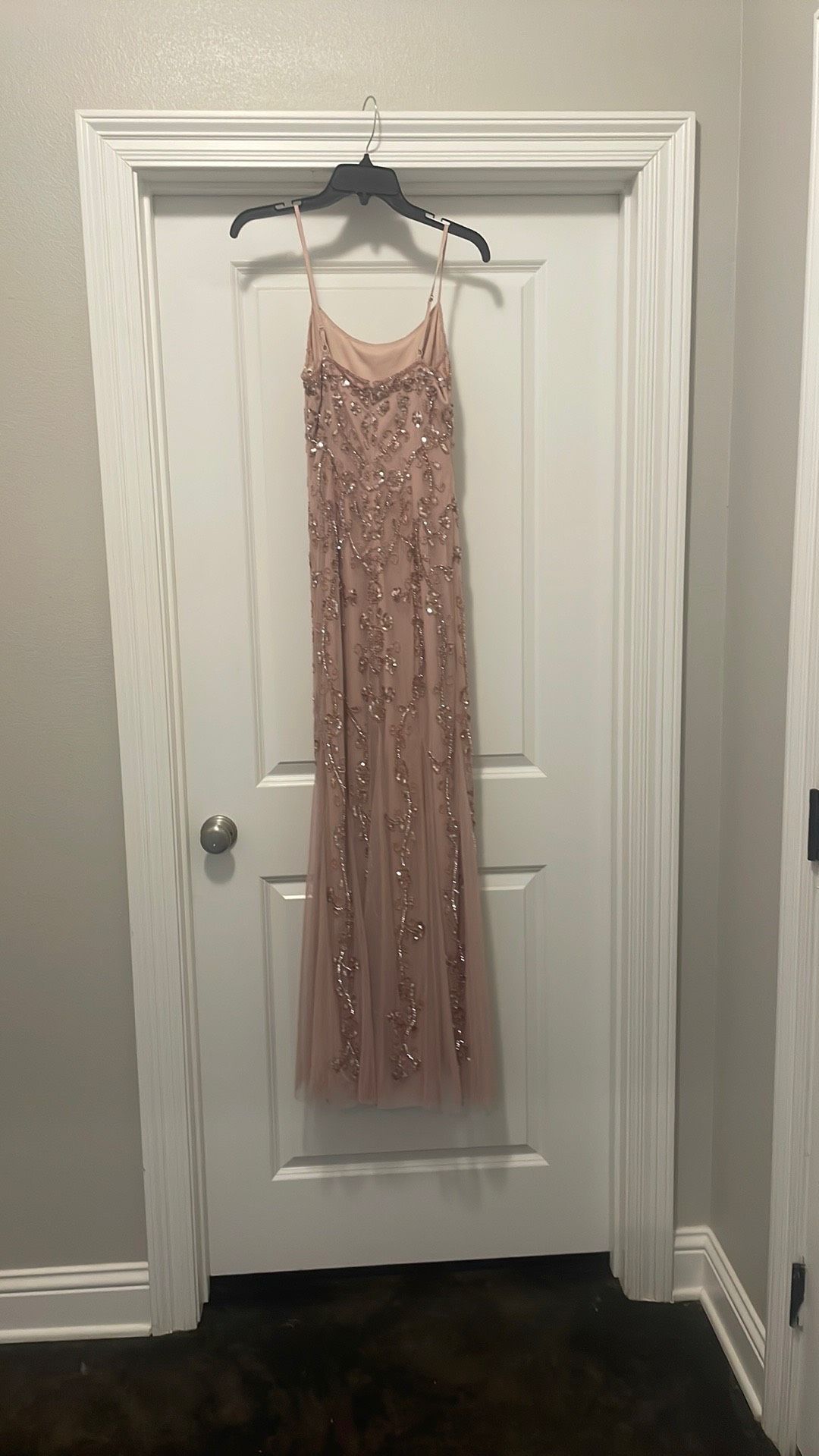Size 2 Prom Rose Gold Floor Length Maxi on Queenly