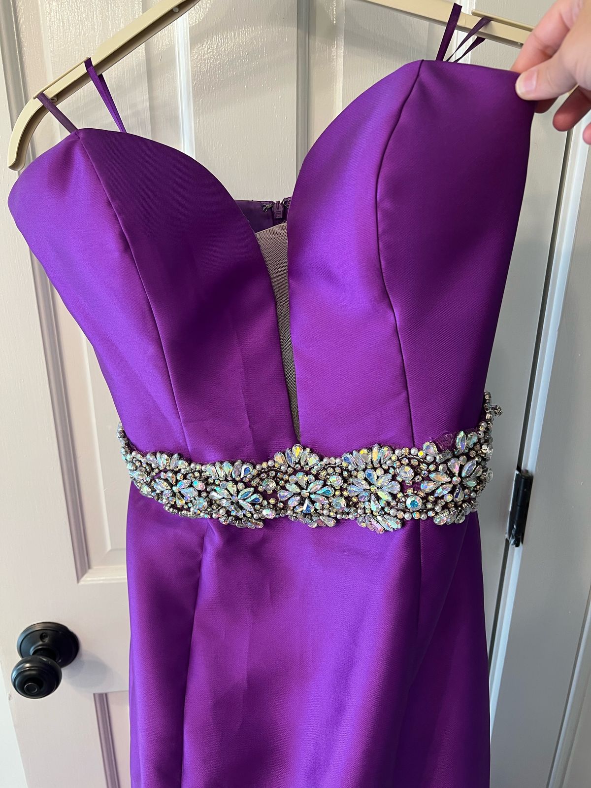 Jovani Size 10 Pageant Purple Mermaid Dress on Queenly