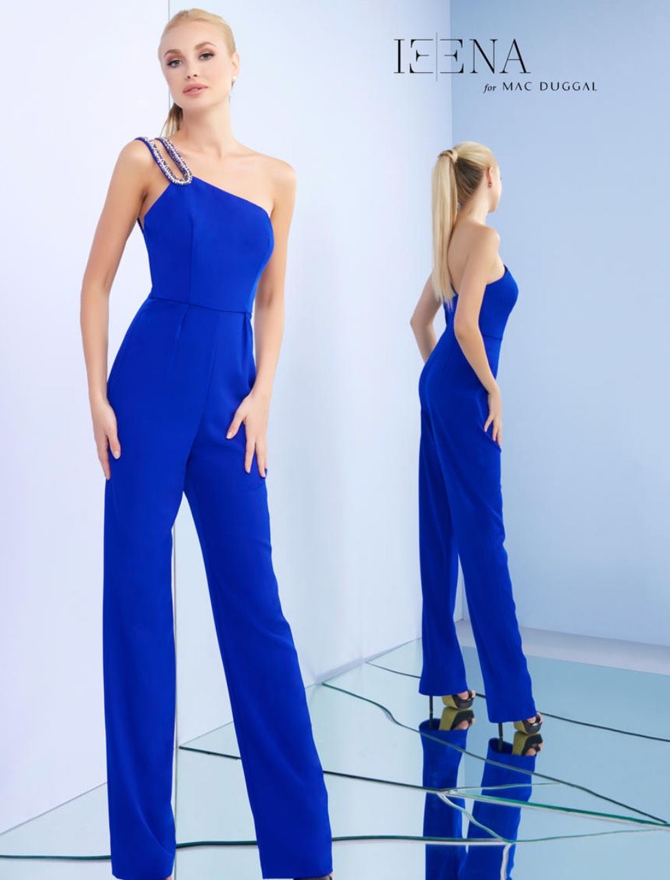 Mac Duggal Size 6 Pageant Blue Formal Jumpsuit on Queenly